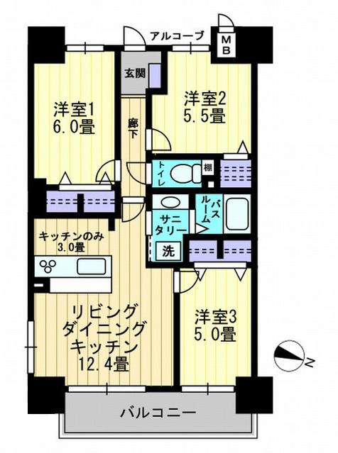 アルファライフ松島公園IIの間取り