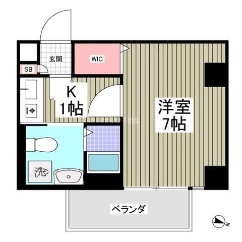 Studio　Flatの間取り