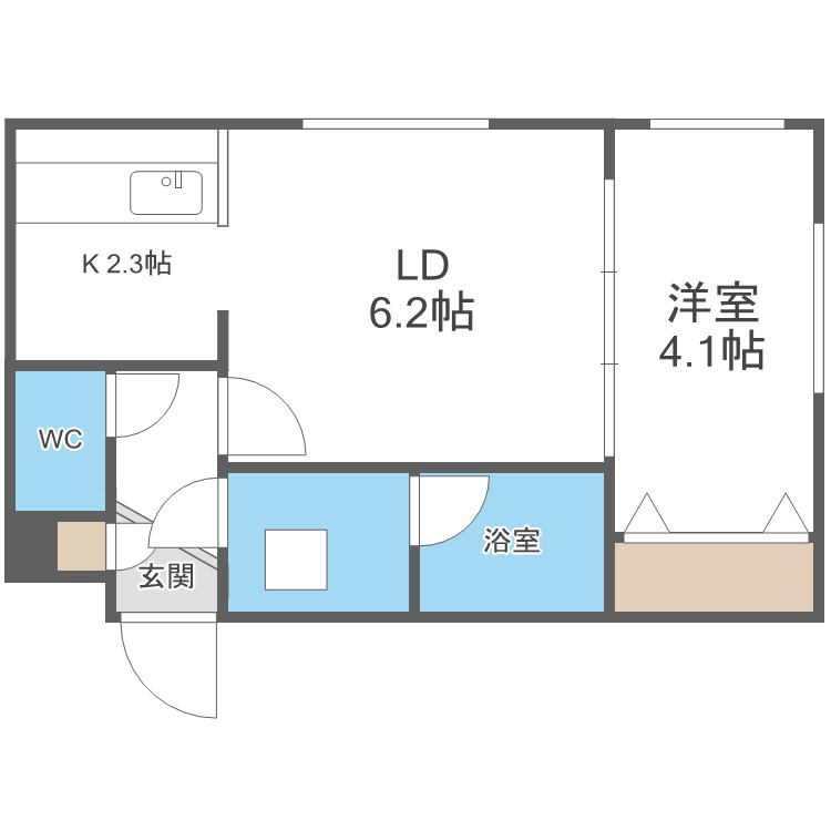 Ｕｒｂａｎ　Ｐａｒｋ平岸の間取り