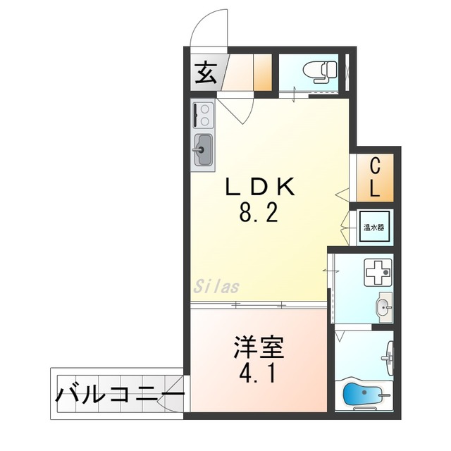 大阪市住吉区住吉のアパートの間取り