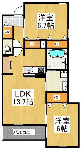 川崎市多摩区菅のマンションの間取り