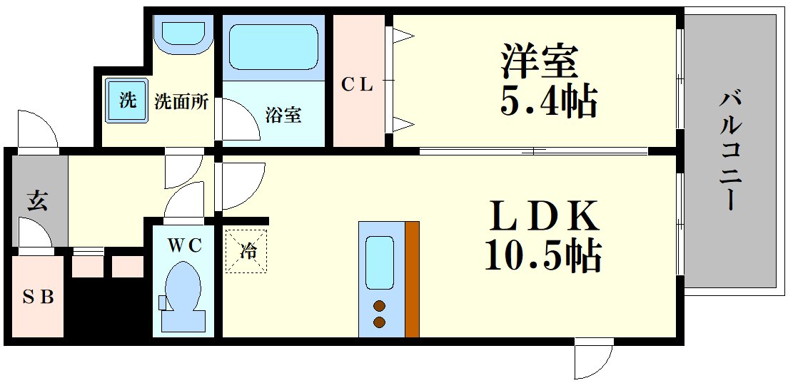 【プレサンス松屋町駅前デュオの間取り】