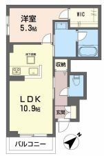 総社市真壁のアパートの間取り