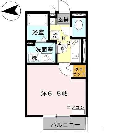 川西市栄根のアパートの間取り