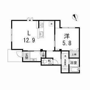 明石市東朝霧丘のアパートの間取り