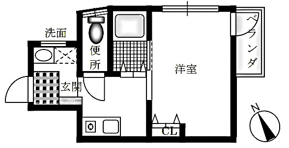 尼崎市杭瀬寺島のマンションの間取り