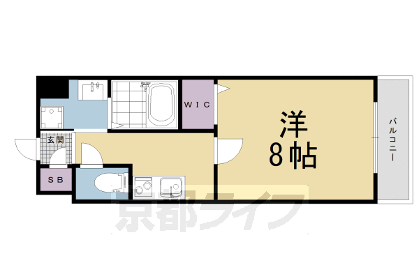 京都市伏見区菱屋町のマンションの間取り