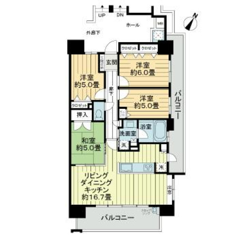 ライオンズ新井口マスターゲートの間取り