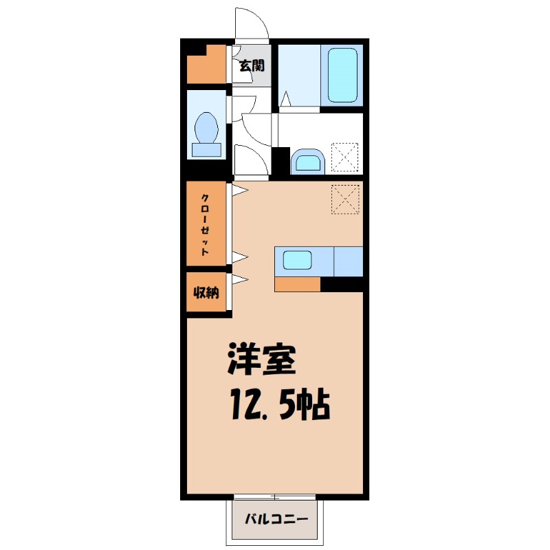 深谷市田所町のアパートの間取り