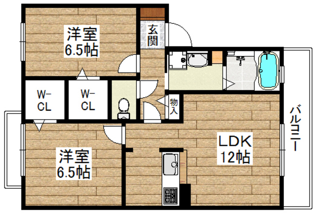 グリーンコート上牧の間取り