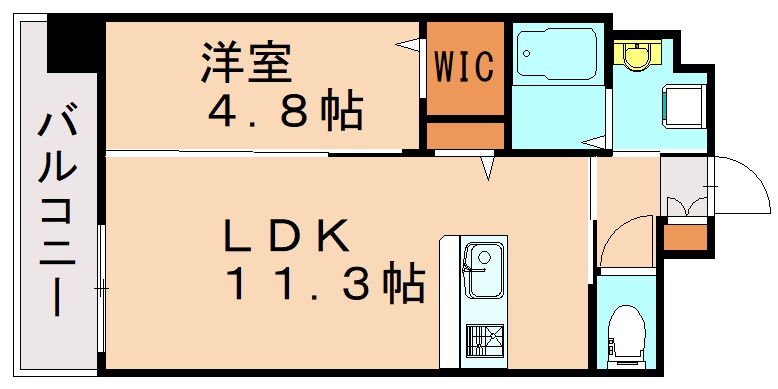 北九州市八幡西区西神原町のマンションの間取り