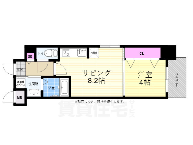 広島市中区本川町のマンションの間取り