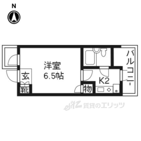 ＤＥＴＯＭ－１北山レディース４０９の間取り