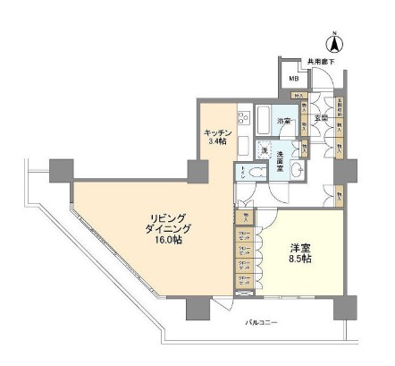 江東区豊洲のマンションの間取り