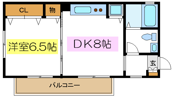 江戸川区本一色のマンションの間取り