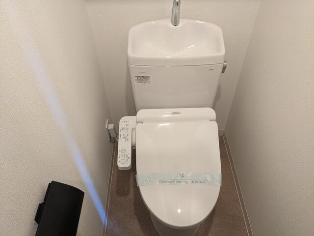トイレ　落ち着いた色調のトイレです