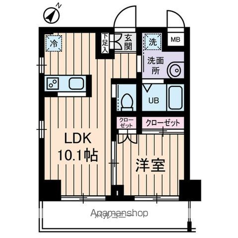 東武東上線 大山駅 徒歩10分 6階建 築19年の間取り写真