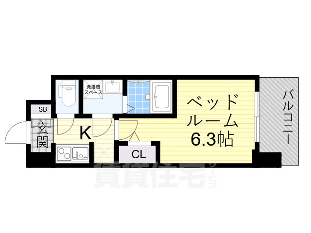 地下鉄谷町線 関目高殿駅 徒歩9分 12階建 築3年の間取り写真