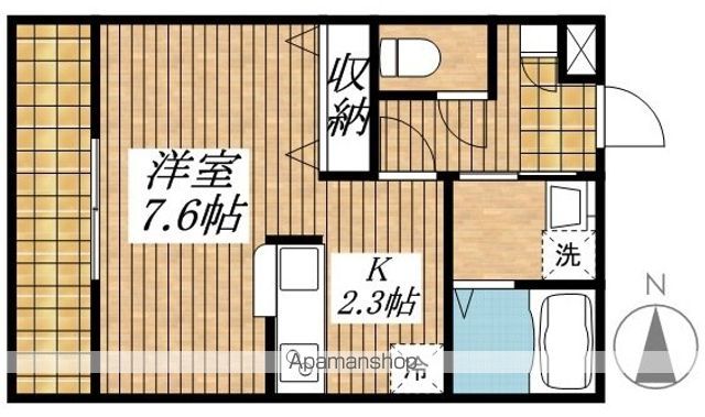 ＪＲ中央線 立川駅 徒歩13分 2階建 築16年の間取り写真