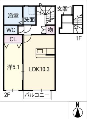 Village西口 Iの間取り写真