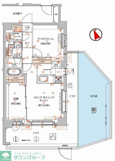 京王線 京王八王子駅 徒歩15分 6階建 築1年の間取り写真