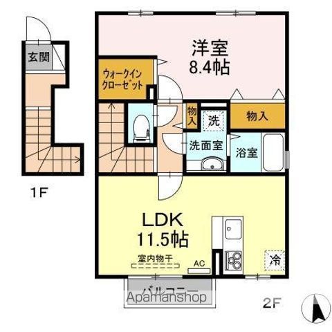 高松琴平電鉄琴平線 三条駅 徒歩13分 2階建 築13年の間取り写真