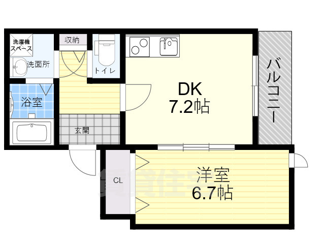 ＪＲ東海道本線 立花駅 徒歩8分 3階建 築3年の間取り写真