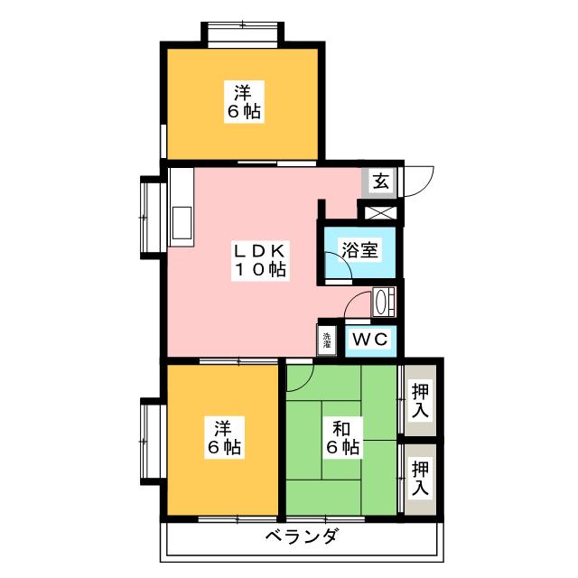 メゾン鹿谷の間取り