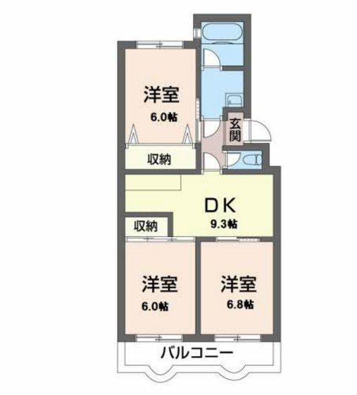 広島市西区井口台のマンションの間取り