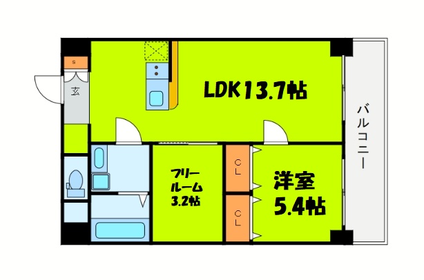 アプリーレ中之島の間取り