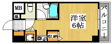 明石市松の内のマンションの間取り