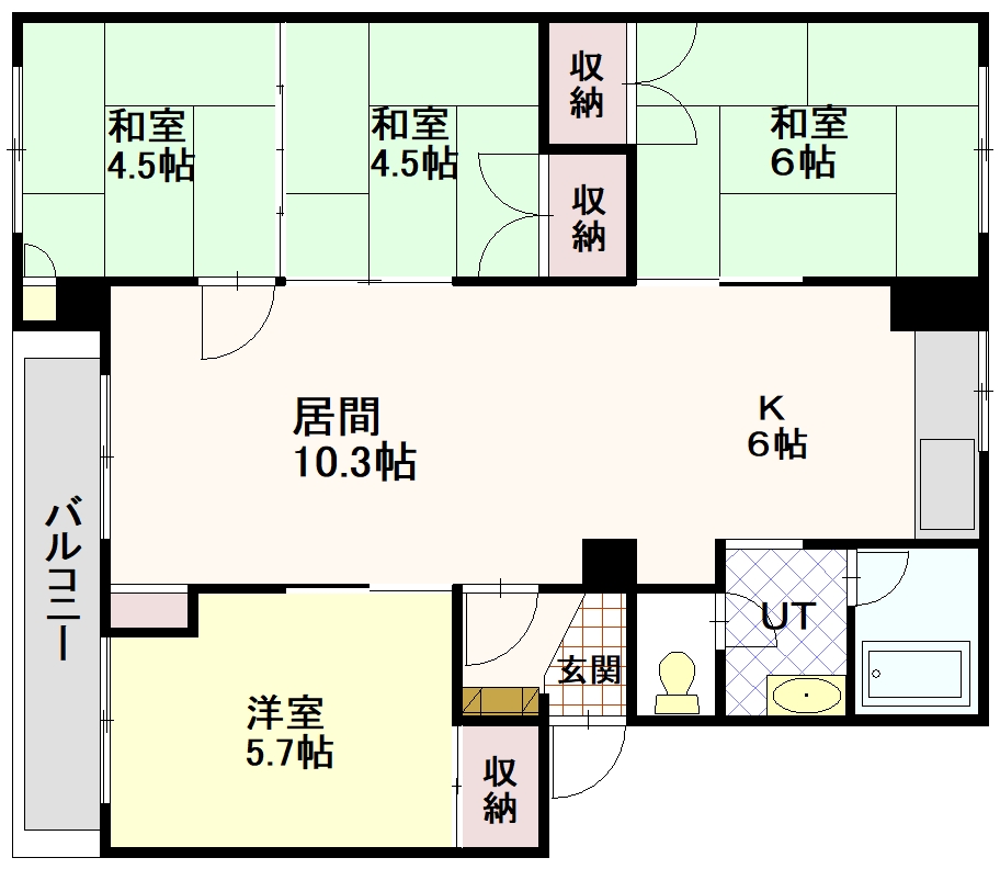 ４条ハイツの間取り