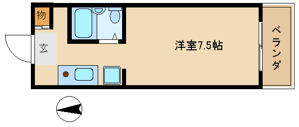 神戸市垂水区西脇のマンションの間取り
