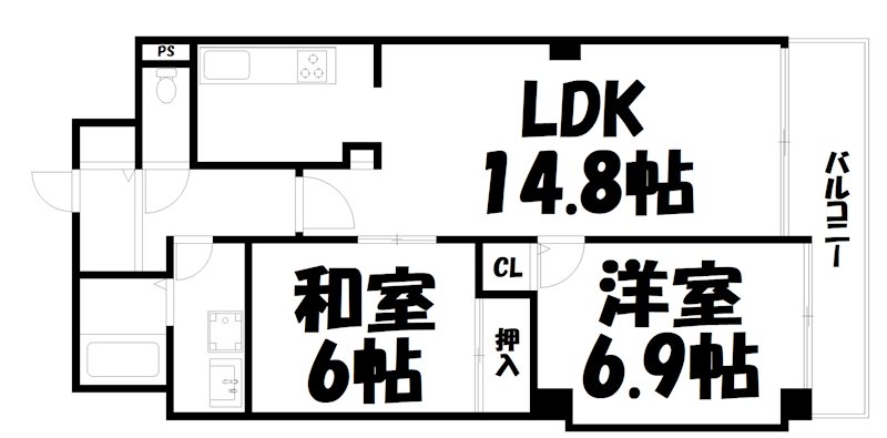 パインフィールド吉祥院の間取り