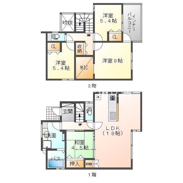 今川町花池戸建の間取り