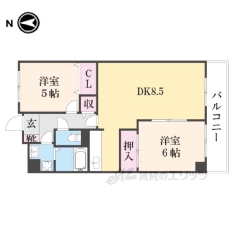 スカイビュー東土川の間取り