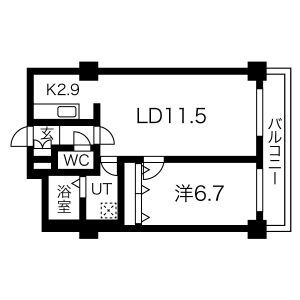 ルーデンスプレイス平和通の間取り
