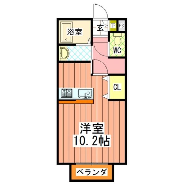 常滑市虹の丘のアパートの間取り