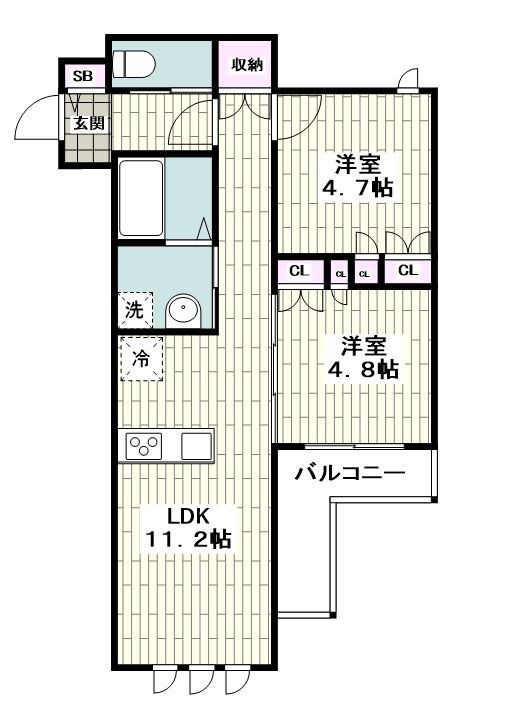 鎌倉市雪ノ下のマンションの間取り