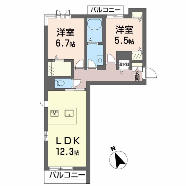 ガルテンＭＡＳＡＫＩ　Ａ棟の間取り