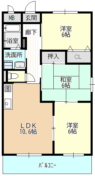 【リバーステージもりやまの間取り】