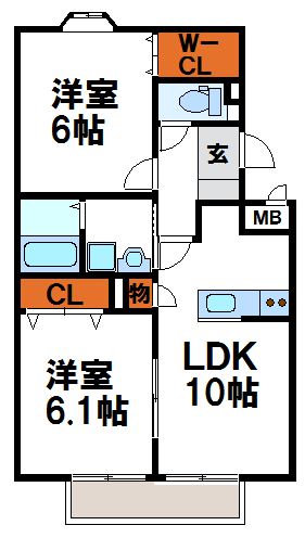 ハイルーラル3　B棟の間取り