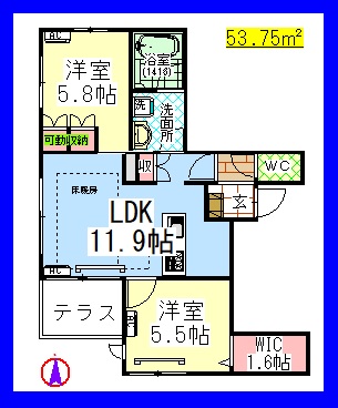 ＡＦ　ロジュマン　エスト[新築ヘーベルメゾン・ZEH]の間取り