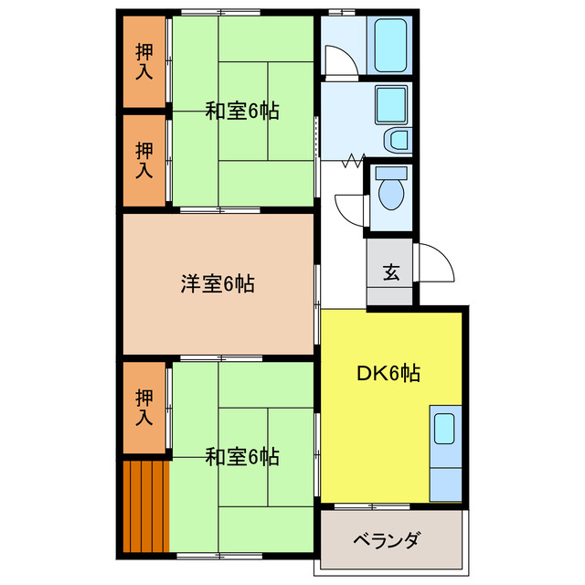 岐阜市薮田中のマンションの間取り