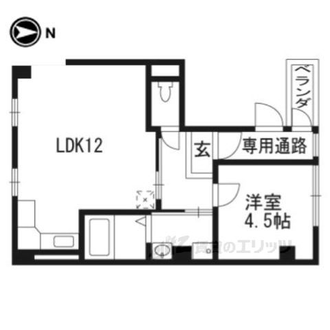 銀閣寺道マンションの間取り