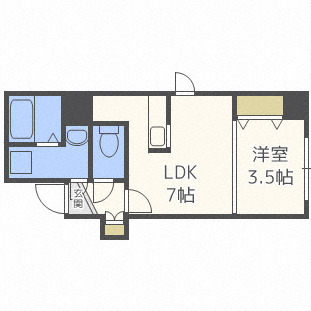 札幌市中央区南一条東のマンションの間取り