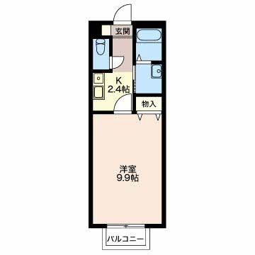 鈴鹿市高岡台のアパートの間取り