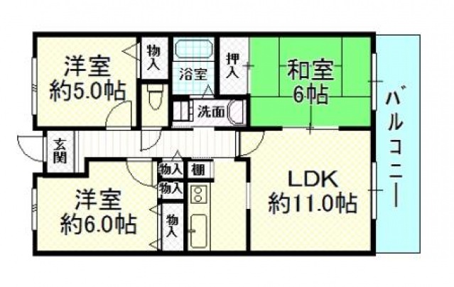 アンジェリーク高尾の間取り