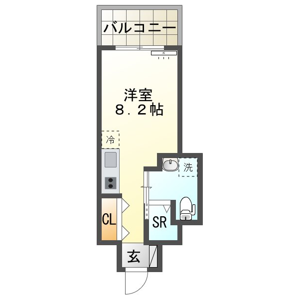 長崎市梅香崎町のマンションの間取り