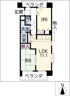 クレスト石川橋の間取り